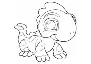 דף צביעה דינוזאור תינוק לצביעה ולהדפסה