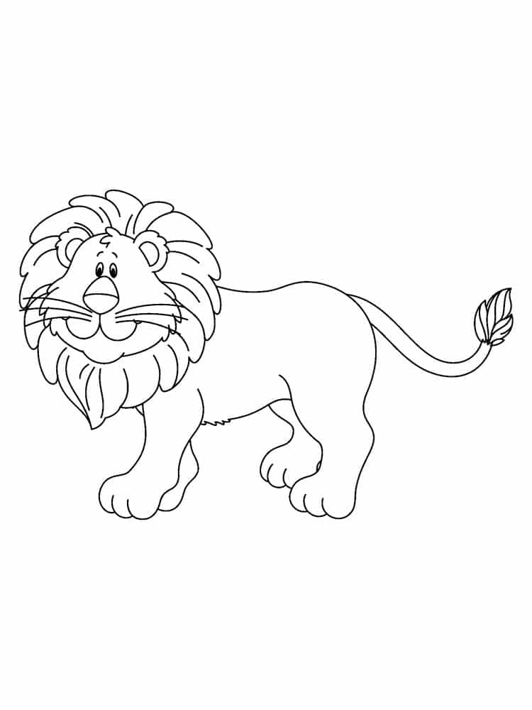 דף צביעה לקטנטנים עם אריה