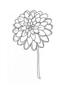 דף צביעה ציור עם פרח לצביעה