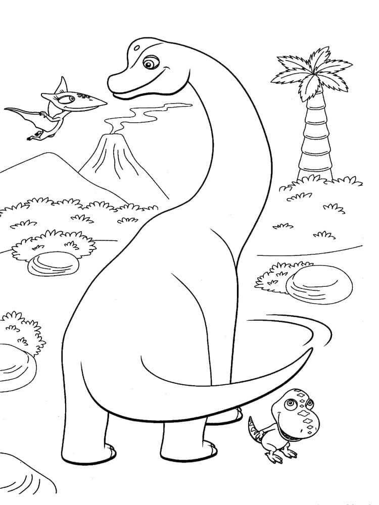 דינוזאורים חמודים לצביעה ולהדפסה