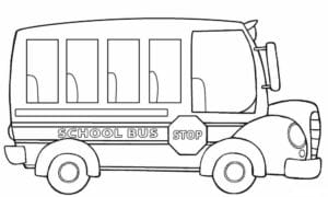 דף צביעה דף צביעה עם אוטובוס לילדים