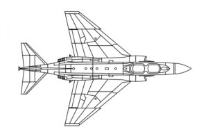 דף צביעה ציור  של מטוס קרב לצביעה