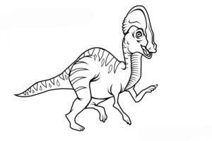 דף צביעה דף צביעה  לילדים גדולים עם דינוזאור