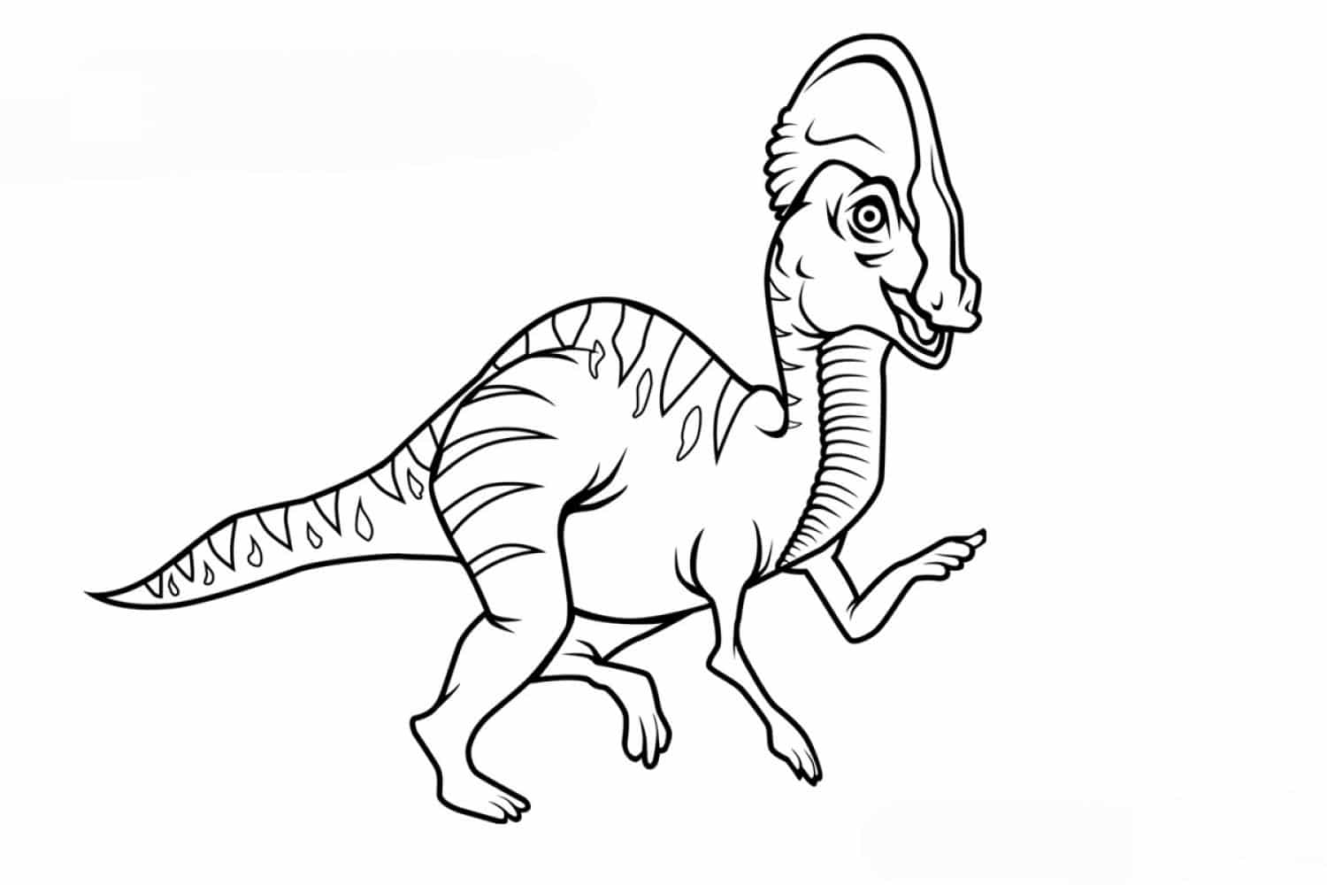 דף צביעה  לילדים גדולים עם דינוזאור