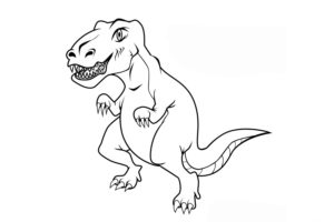 דף צביעה דף צביעה עם דינוזאור