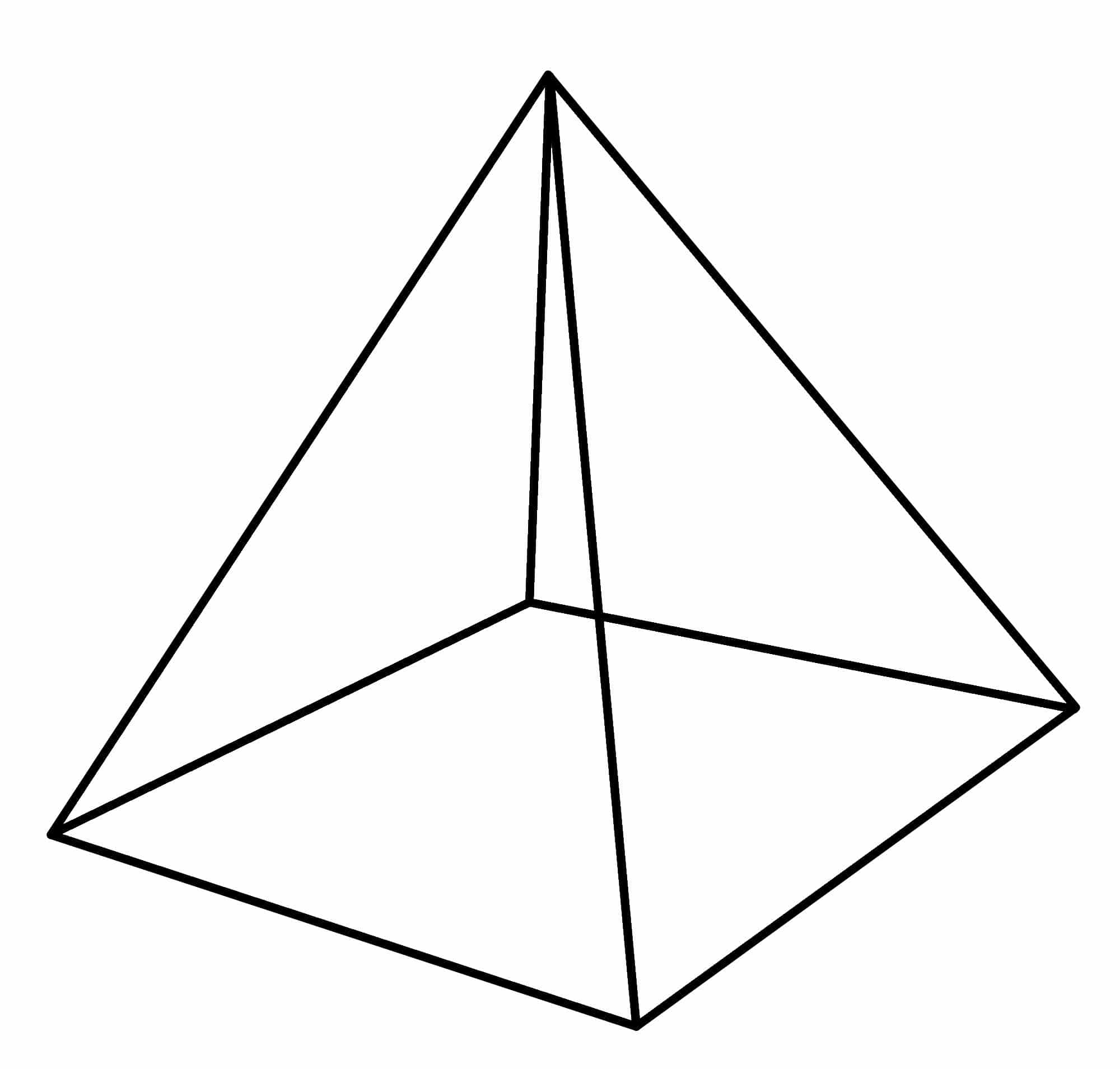 דף צביעה עם צורת פירמידה