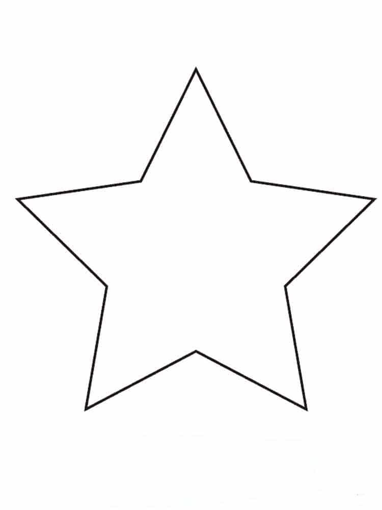דף צביעה עם צורה של כוכב