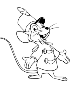 דף צביעה עכבר מסרט דיסני לצביעה