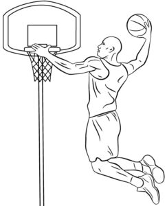 דף צביעה שחקן כדורסל לצביעה