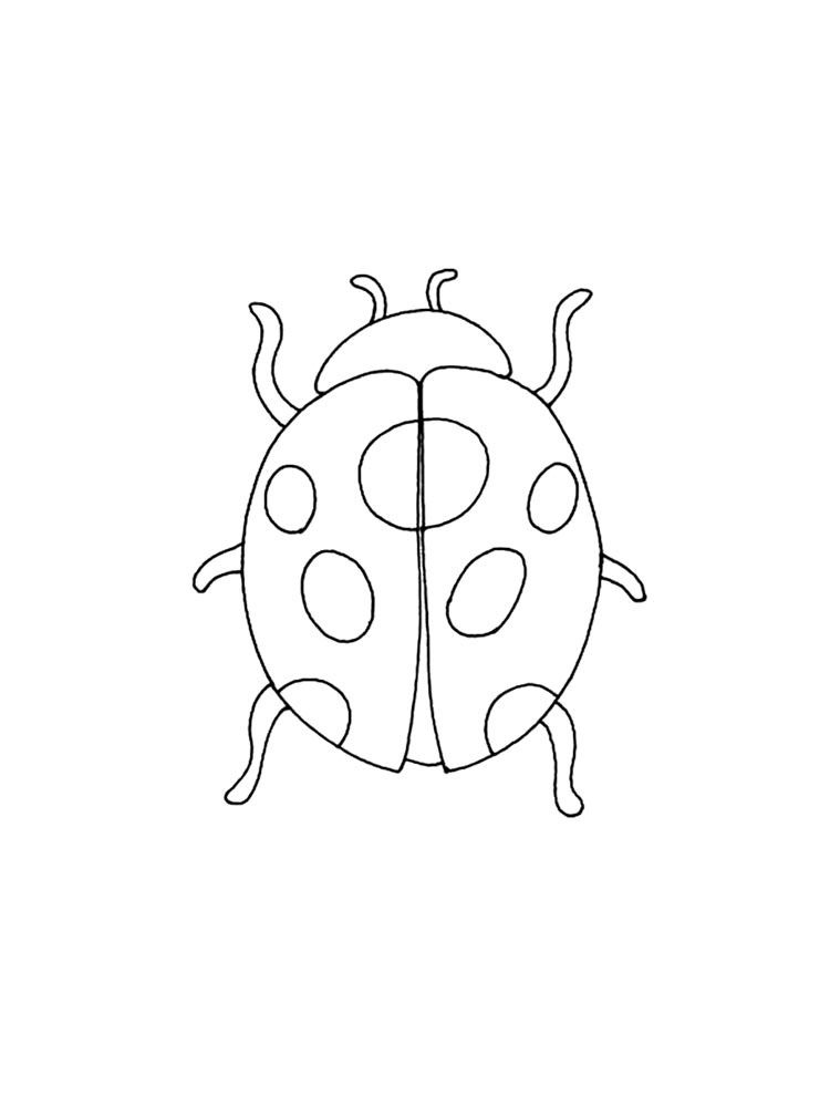 דף צביעה ציור פשוט של חיפושית לצביעה