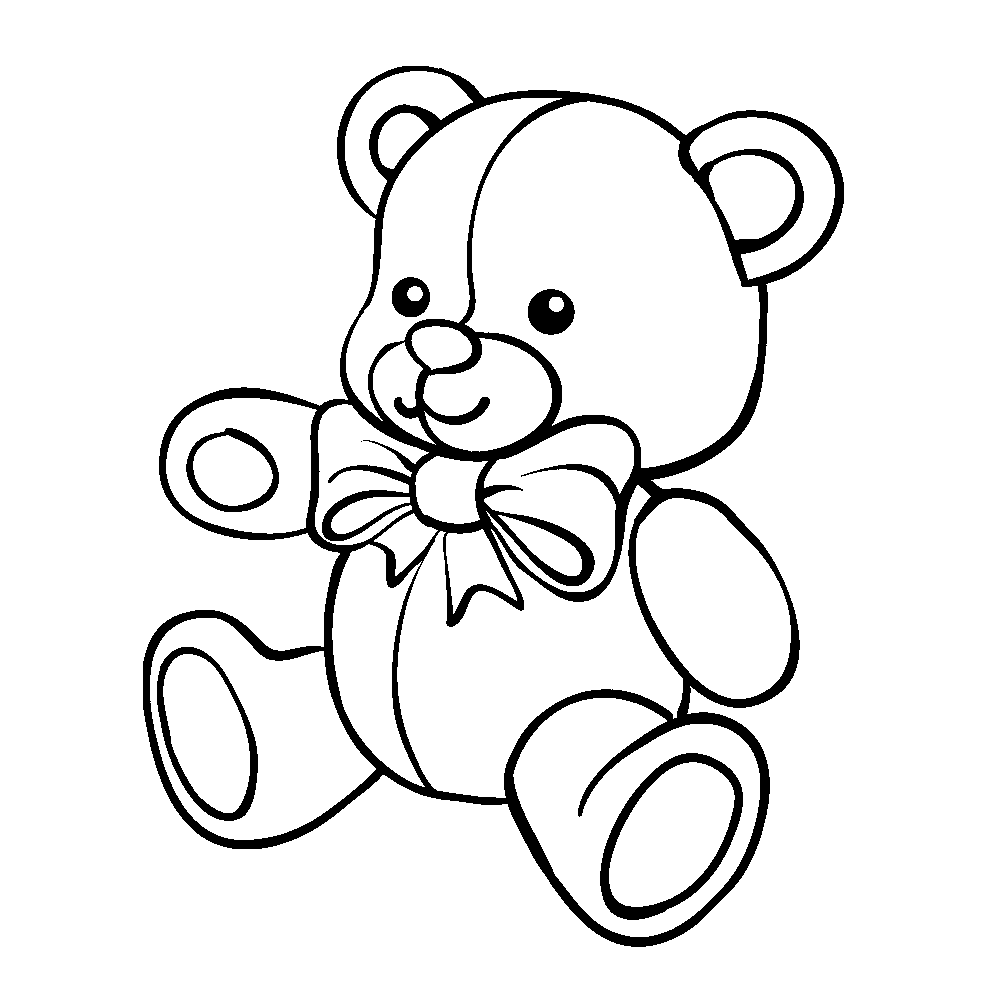 דובי חמוד עם סרט פפיון לצביעה