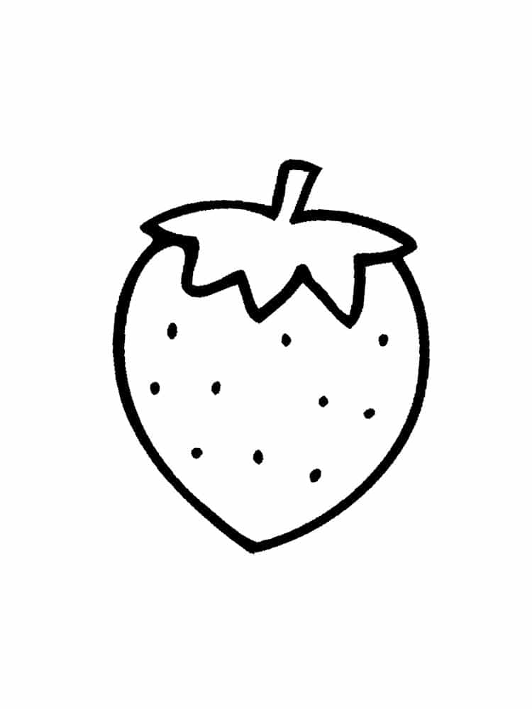 דף צביעה ציור פשט של תות לצביעה