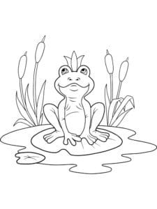 דף צביעה ציור של נסיך צפרדע לצביעה
