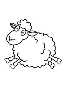דף צביעה כבשה חמודה לצביעה ולהדפסה