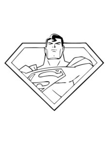 דף צביעה ציור סמל של סופרמן לצביעה