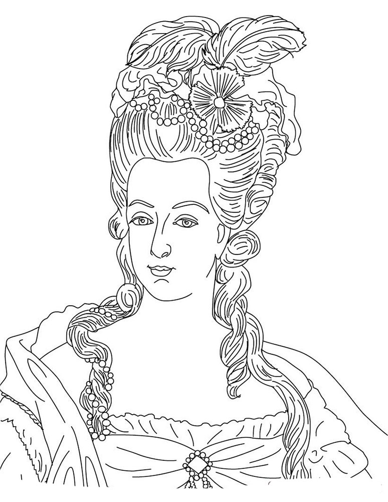 דף צביעה ציור של מלכה ברוסיה