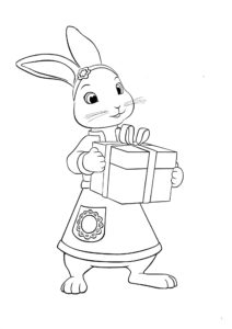 דף צביעה ציור של ארנבת מפיטר הארנב לצביעה