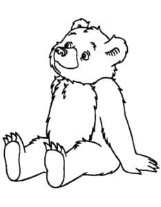 דף צביעה ציור של דובי פרוותי לצביעה