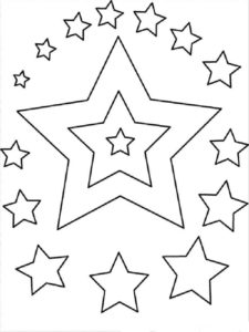 דף צביעה ציור כוכבים לצביעה