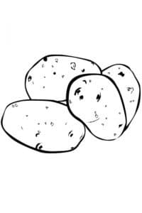דף צביעה ציור של תפוחי אדמה לצביעה