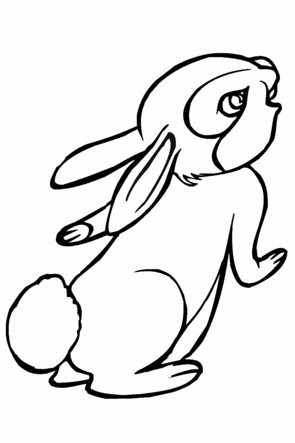 ציור של ארנבון חמוד לצביעה