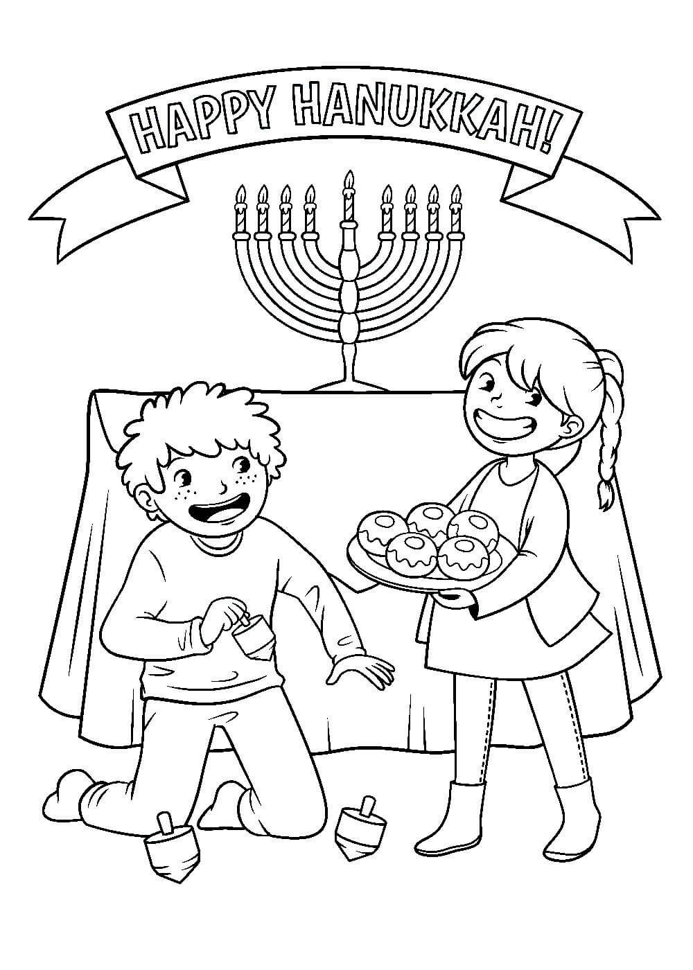 דף צביעה ילד וילדה מחזיקים קערת לאטקס