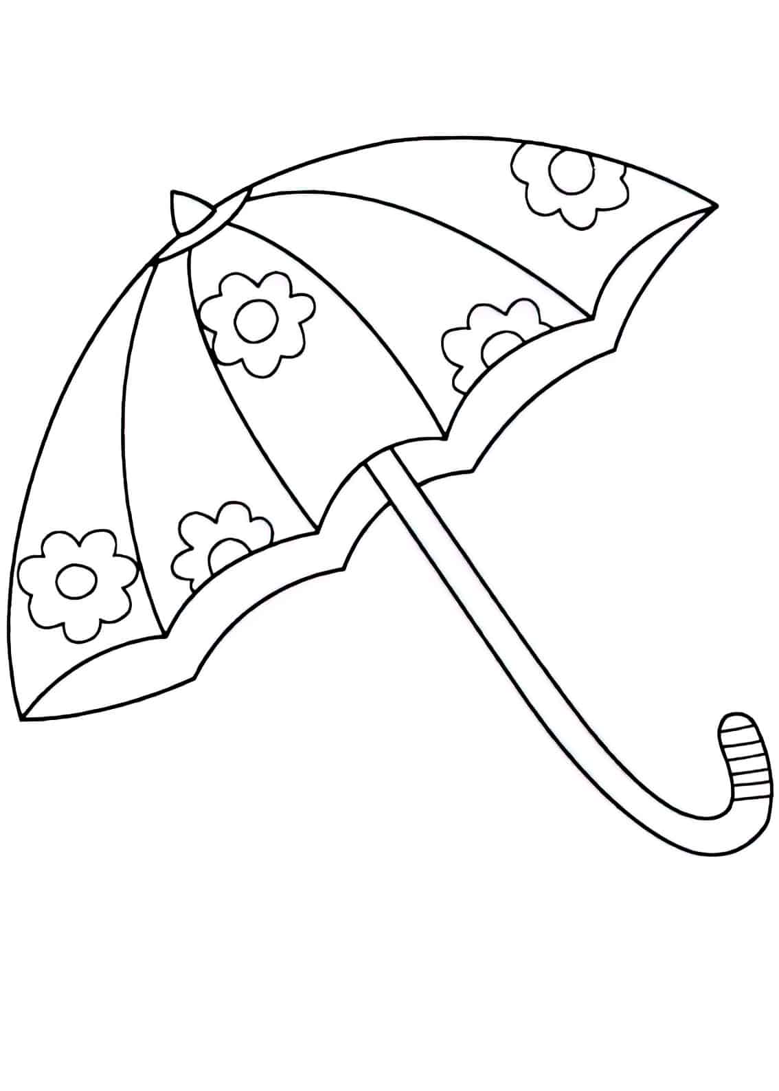 Детский рисунок зонтик