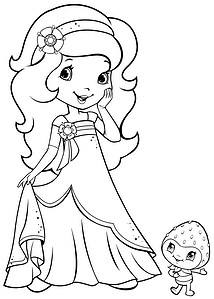 דף צביעה הנסיכה לימון עם תותית