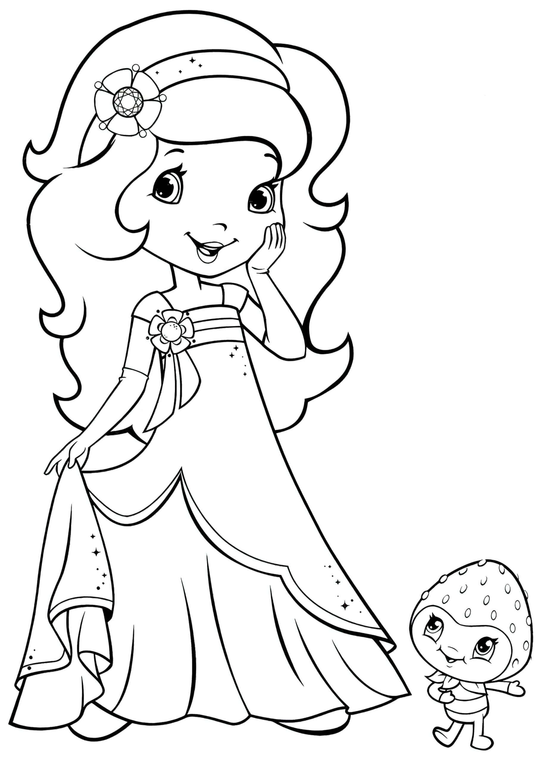 דף צביעה הנסיכה לימון עם תותית