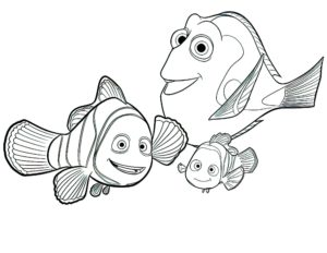 דף צביעה משפחת דגים