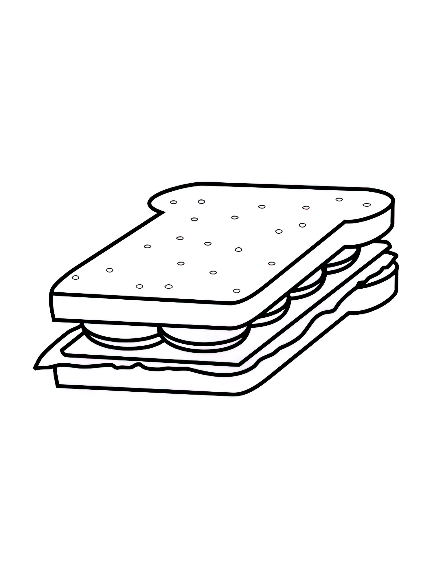 דף צביעה סנדוויץ’ עם פסטרמה