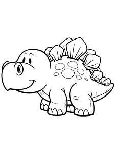 דף צביעה דינוזאור חמוד