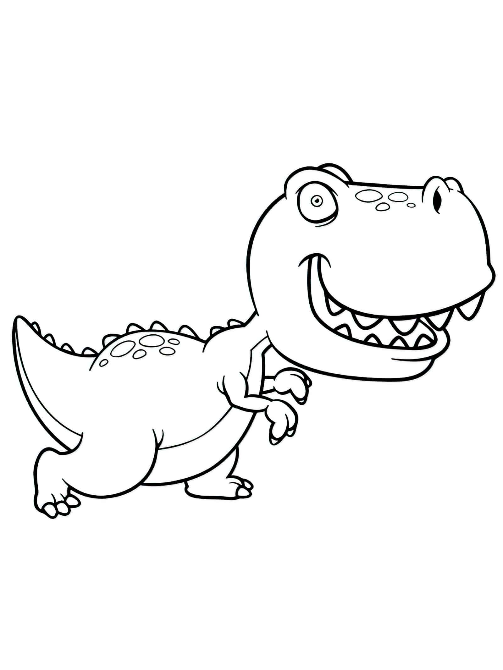 דף צביעה דינוזאור צוחק