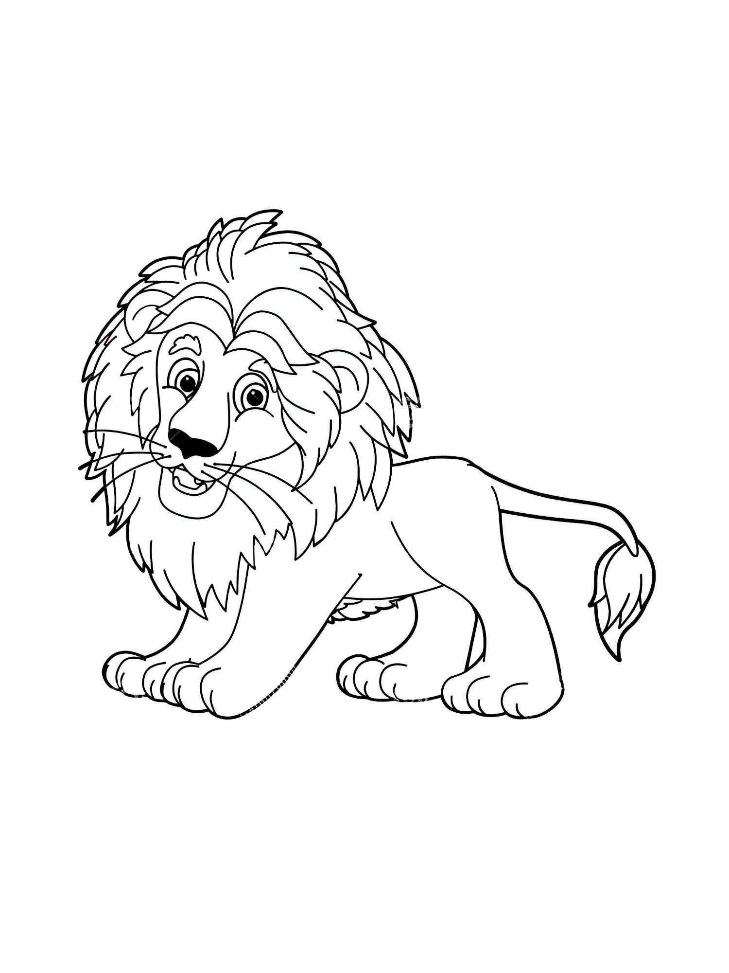 Трусливый Лев раскраска