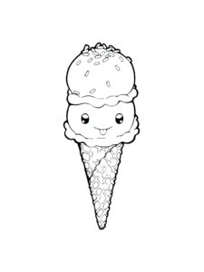 דף צביעה גלידה