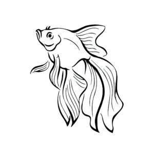 דף צביעה דג זהב