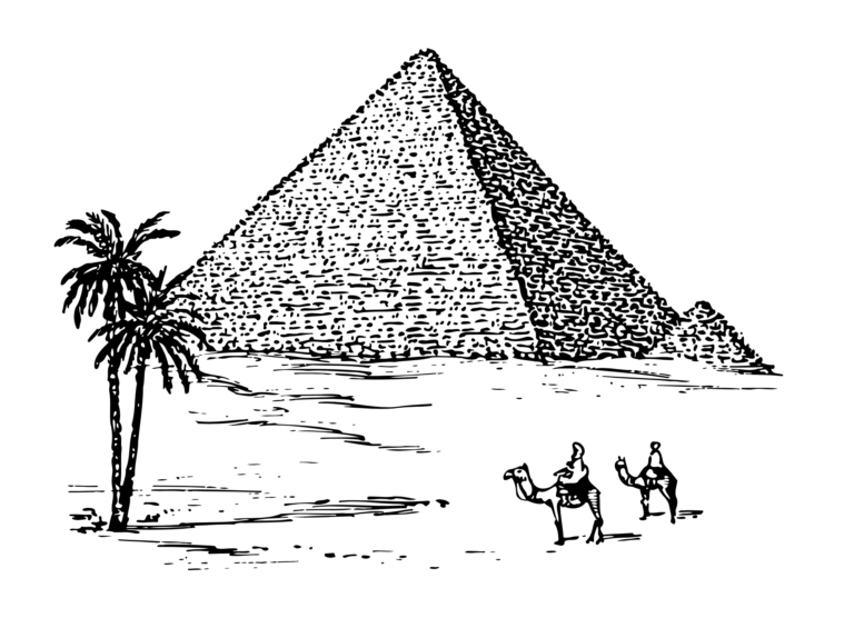 דף צביעה פירמידות מצרים