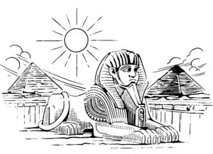 דף צביעה נוף מצריים